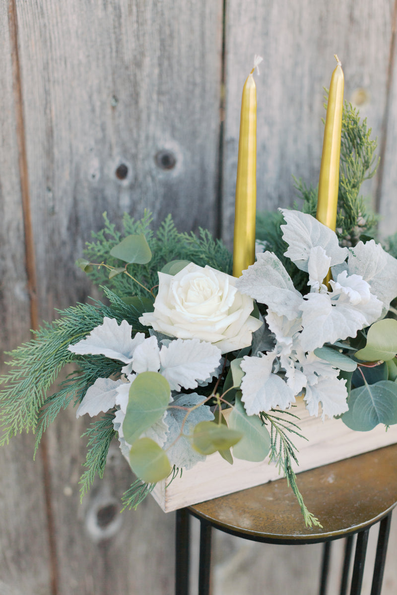 Christmas Centerpiece in Wooden Box